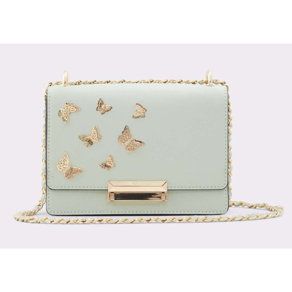 ALDO Dalsby Light Green Butterfly One Size New - Picture 1 of 5